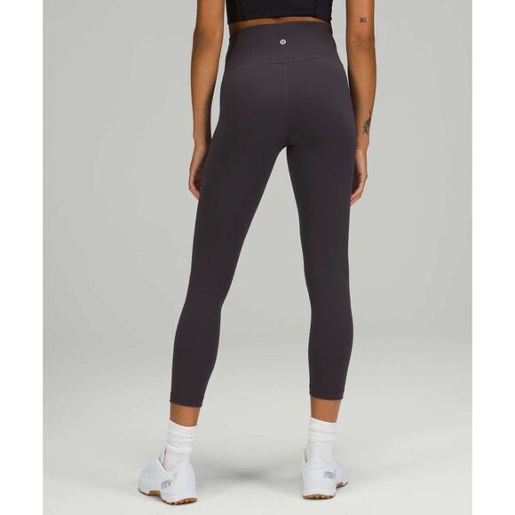 Lululemon Wunder Train High-Rise Crop tights 23 Size 12 Black Granite NWT - Picture 2 of 4